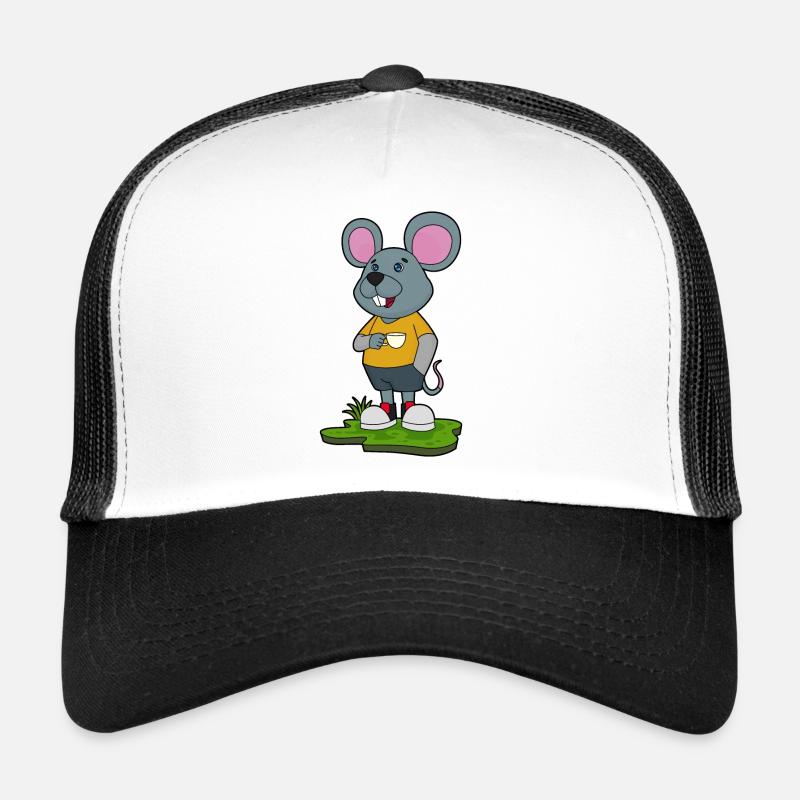 Maus mit Kaffeetasse Trucker Cap