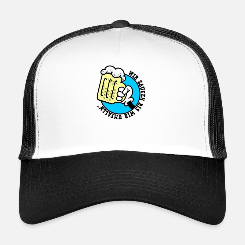 Wir saufen bis wir umfallen - Party und Bier Trucker Cap