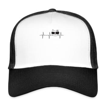 Lustige Katze - Katzenbesitzer Lustige Katze - Trucker Cap - Weiß/Schwarz - Vorne