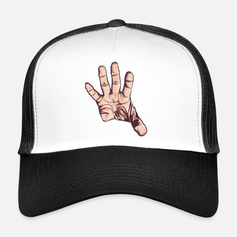 Saisie / étirement de la main, Art vectoriel Casquette trucker 