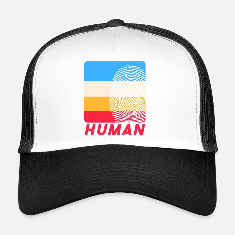 Human Fingerprints - Trucker Cap - Weiß/Schwarz