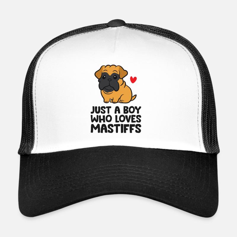 Nur ein Junge, der Doggen liebt Cane Corso - Trucker Cap - Weiß/Schwarz
