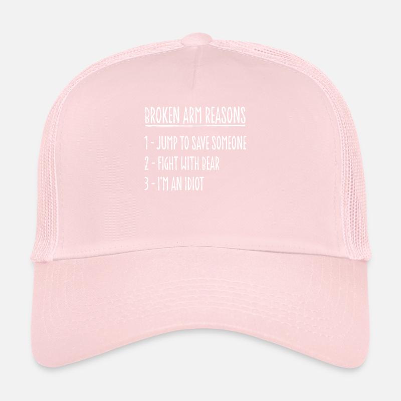 Drôle de blessure au bras cassé Casquette trucker 