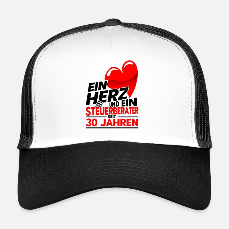 Perlenhochzeit Ehepaar 30. Hochzeitstag Geschenk - Trucker Cap - Weiß/Schwarz