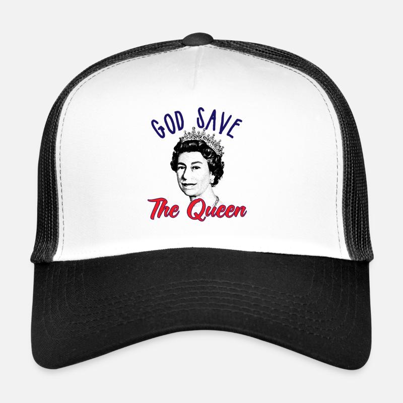 God Save The Queen Elizabeth 2 Reine d'Angleterre Casquette trucker 
