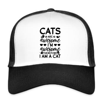 Cats are fantastic I'm fantastic, so - Trucker Cap - white/black - Front