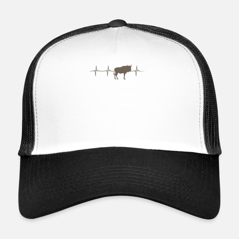 Gnu-herzschlag - Trucker Cap - Weiß/Schwarz