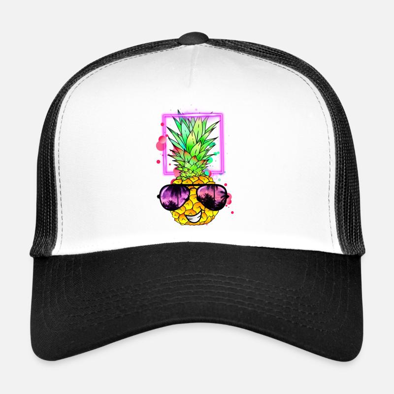 néon rétro ananas frais Casquette trucker 