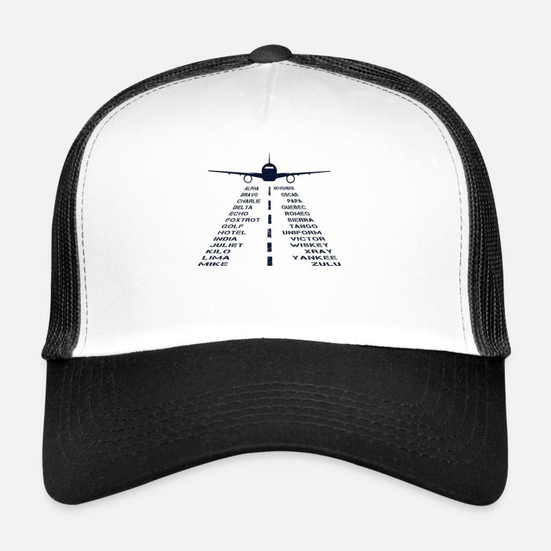 Landebahn Phonetisches Alphabet Luftfahrt Flugzeug Pilot Trucker Cap