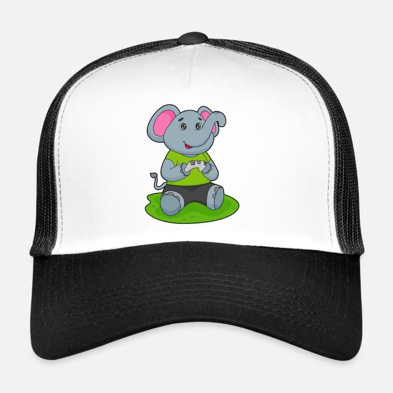 Elefant als Gamer Trucker Cap