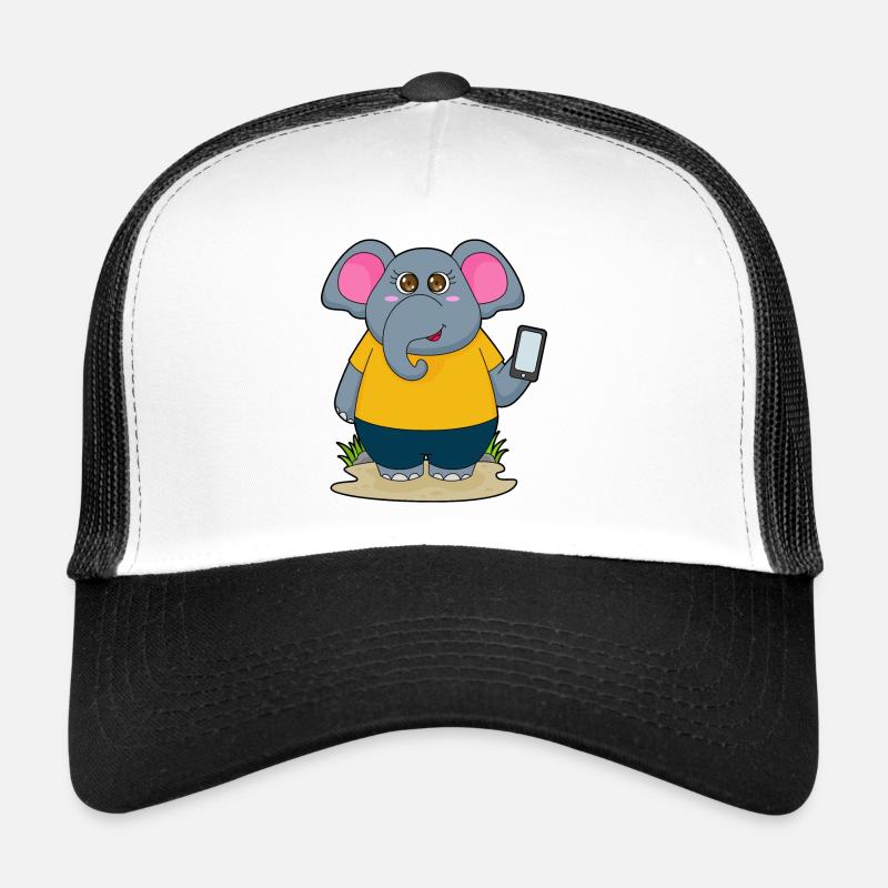 Elefant mit Handy Trucker Cap