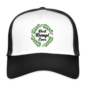 Best Bompa Belgium Grandpa Flemish Father Flanders - Trucker Cap - white/black - Front