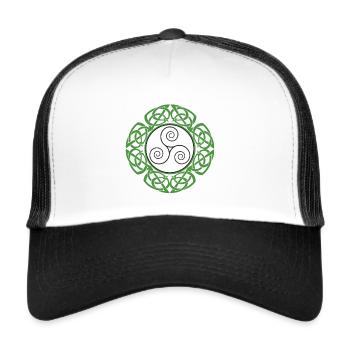 Celtic Ireland Viking Celtic Knot Pattern Tree - Trucker Cap - white/black - Front