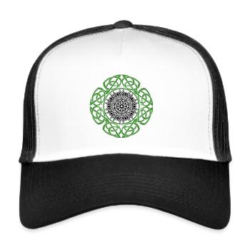 Celtic Ireland Viking Celtic Knot Pattern Tree - Trucker Cap - white/black - Front