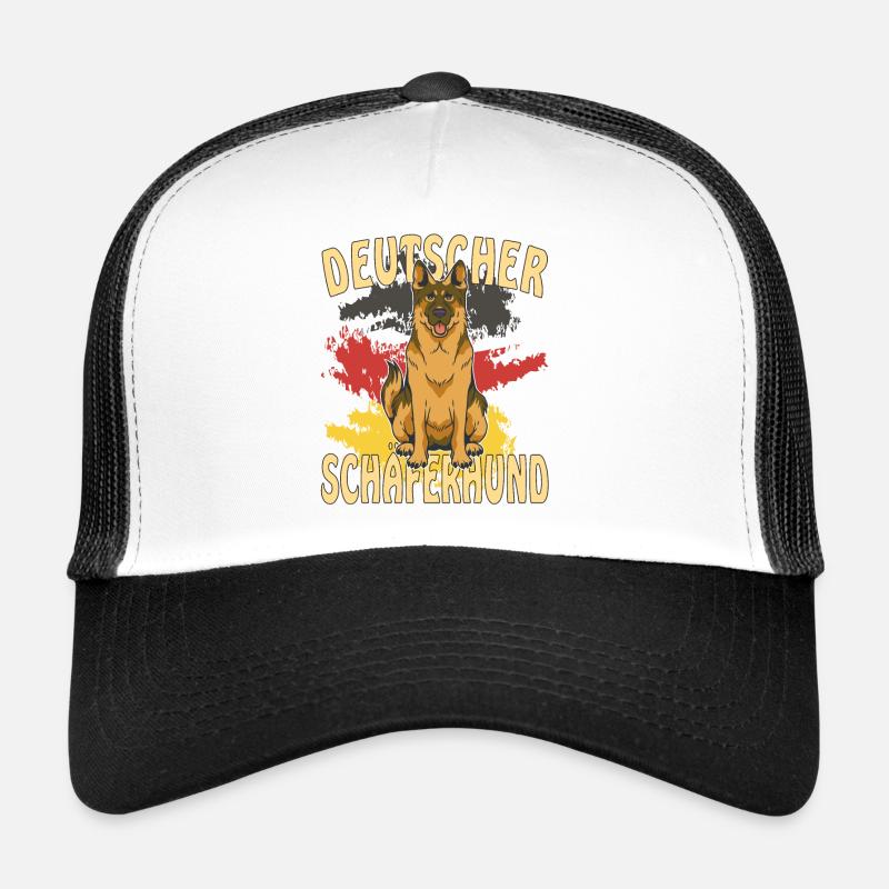 DEUTSCHER SCHÄFERHUND - Trucker Cap - Weiß/Schwarz