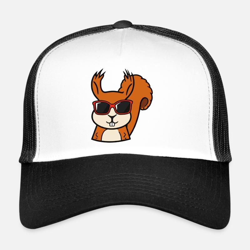 Écureuil avec lunettes de soleil Drôle Casquette trucker 