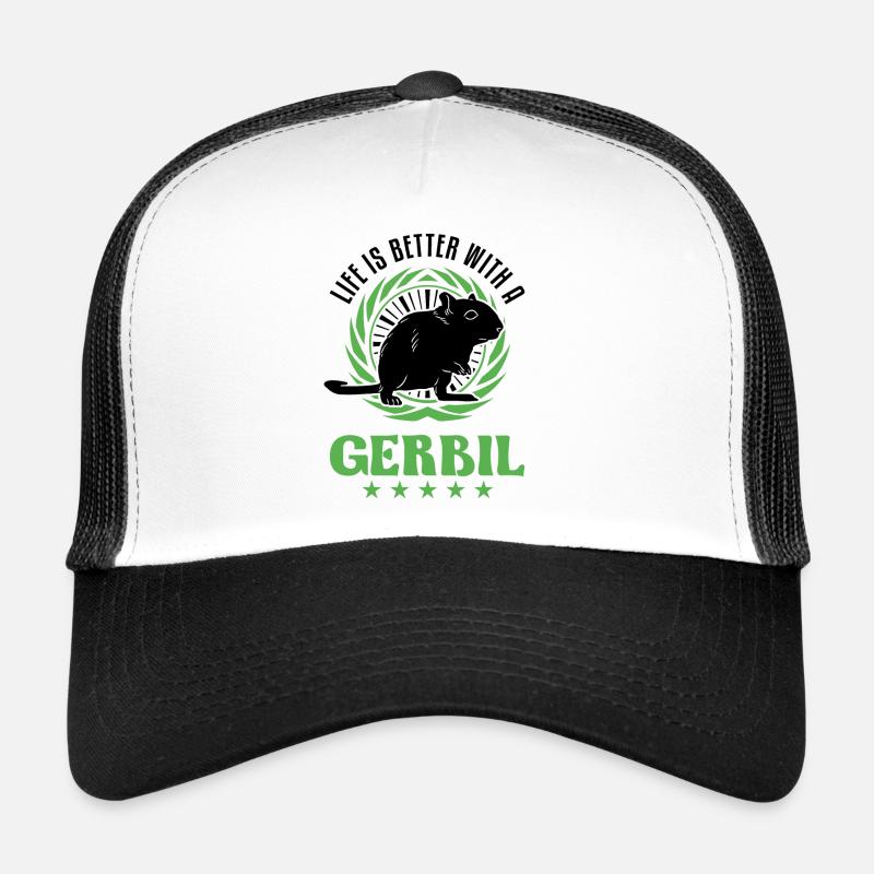Life is better with a Gerbil racing rat gerbil Trucker Cap