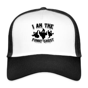 Halloween I Am The Funny Ghost I Funny Halloween - Trucker Cap - Weiß/Schwarz - Vorne