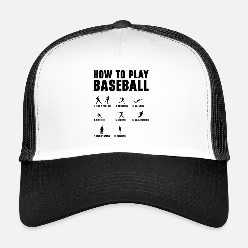 How To Play Baseball Step by Step Player Design Trucker Cap
