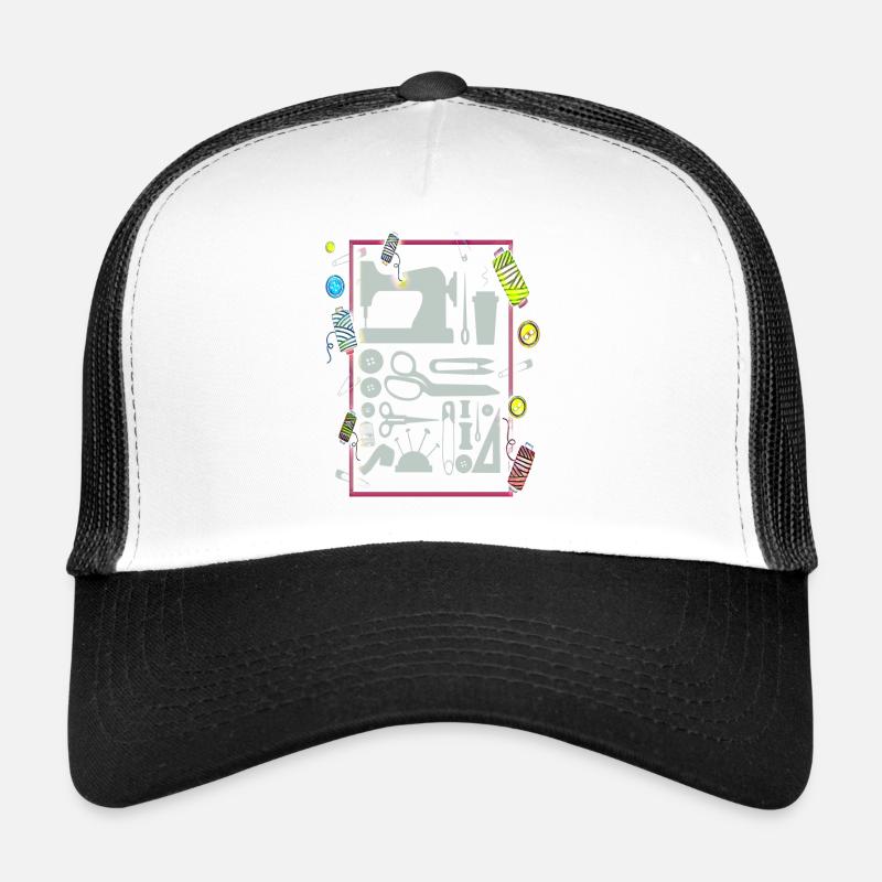 Schneider nähen gerne mit der Nähmaschnine - Trucker Cap - Weiß/Schwarz