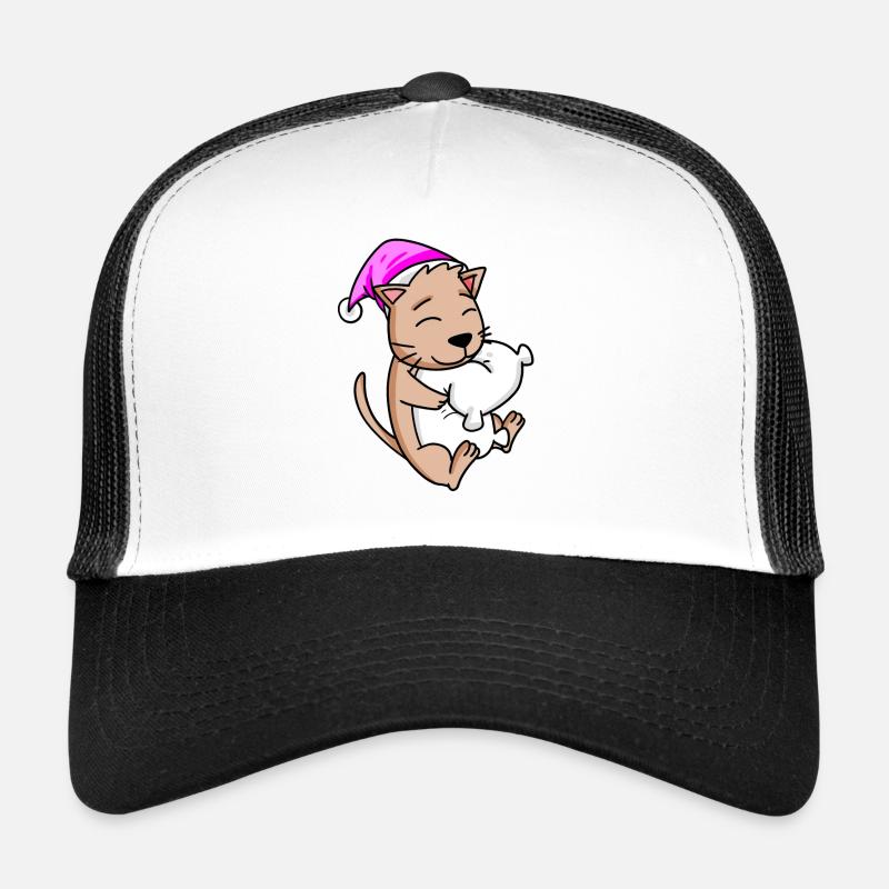 Katze mit Kissen Trucker Cap
