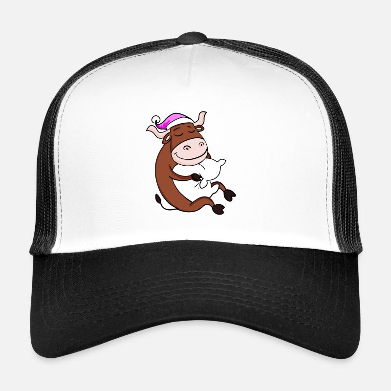 Ox with pillow and sleeping cap Trucker Cap
