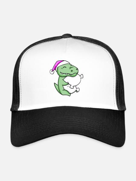 Crocodile avec oreiller et bonnet de couchage - Casquette trucker  - blanc/noir - Devant