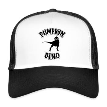 Halloween Citrouille Dino I Drôle Halloween Citrouille D - Casquette trucker  - blanc/noir - Devant