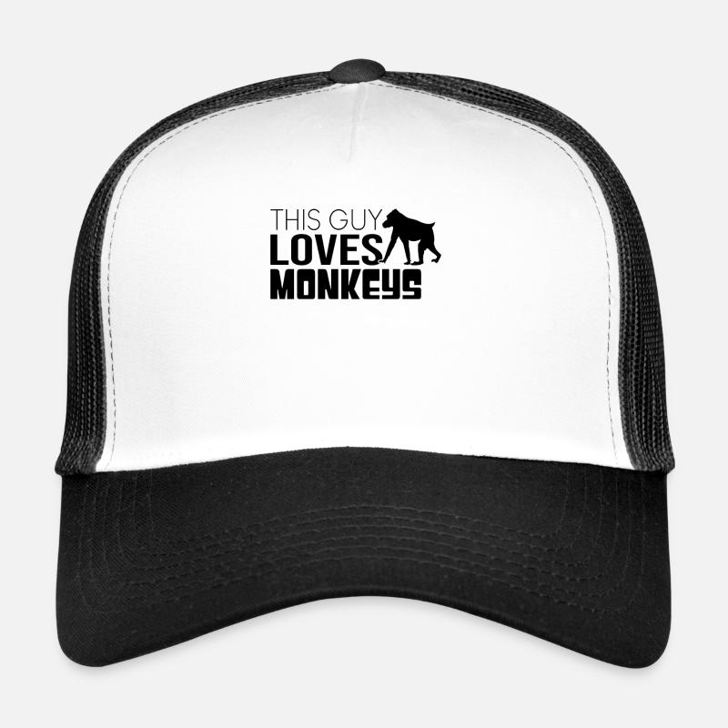 Dieser Typ liebt Affen Trucker Cap