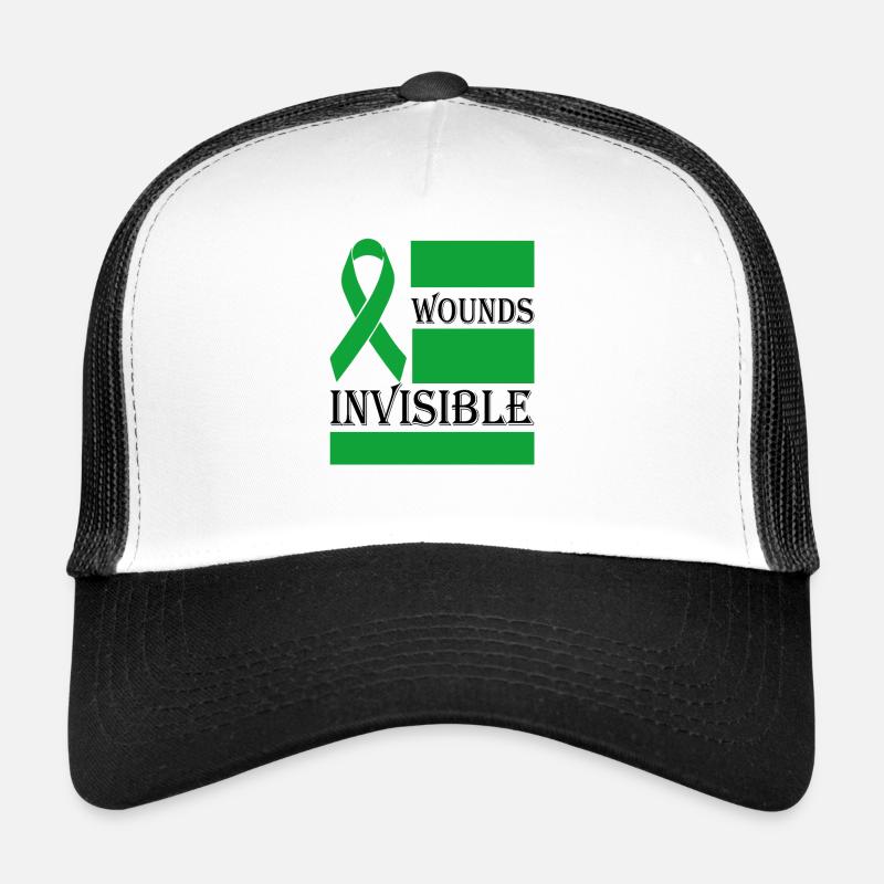 Wounds Invisible Mental Illness Awareness Trucker Cap