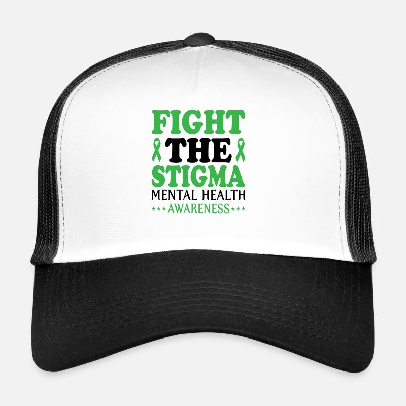 Bekämpfen Sie das Stigma Mental Health Awareness Mental - Trucker Cap - Weiß/Schwarz
