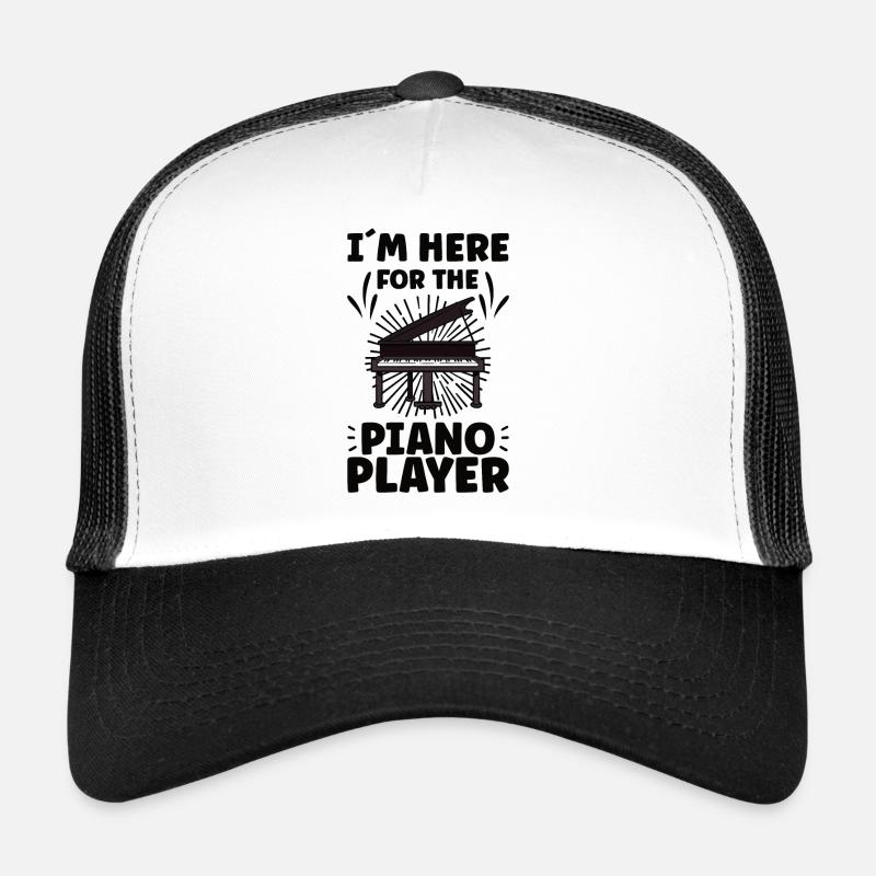 Piano Player Funny Piano Keyboard Trucker Cap