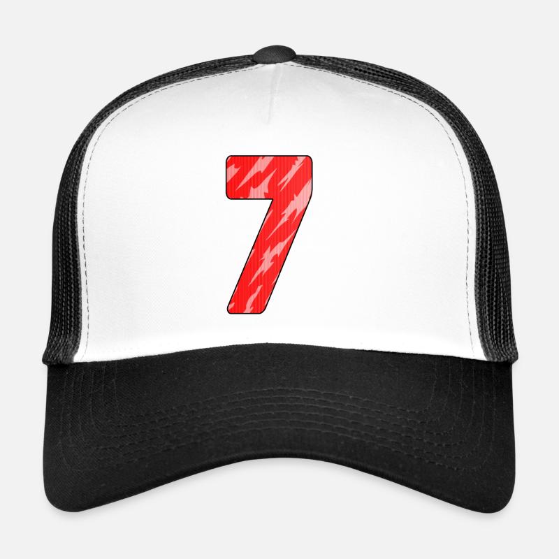 7 - Casquette trucker - blanc/noir