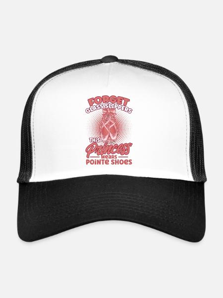 Ballerine Ballet Fille Ballet Danseuse - Casquette trucker  - blanc/noir - Devant