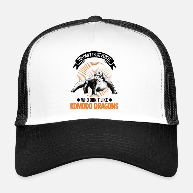Lézard moniteur dragon de Komodo Casquette trucker 
