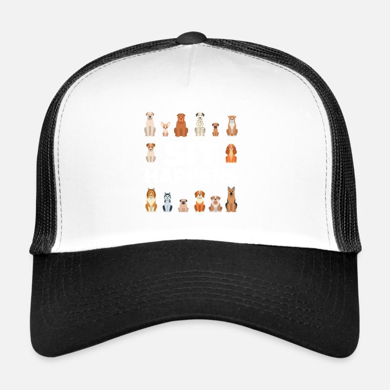 Funny Sit Happens Pet Sitting Design For Trucker Cap