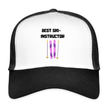 Meilleur moniteur de ski Meilleur moniteur de ski - Casquette trucker  - blanc/noir - Devant
