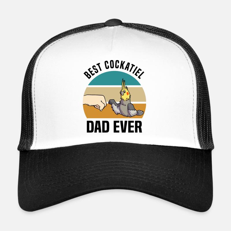 Nymphensittich - Trucker Cap - Weiß/Schwarz