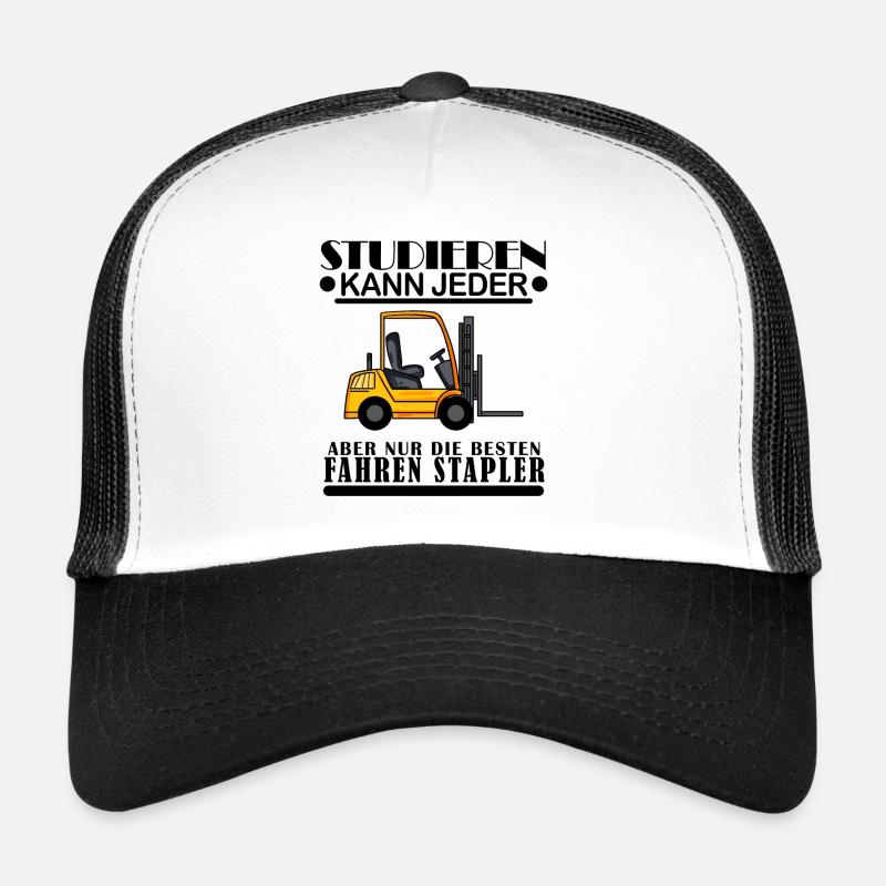 Staplerfahrer Gabelstapler Lager Logistik - Trucker Cap - Weiß/Schwarz