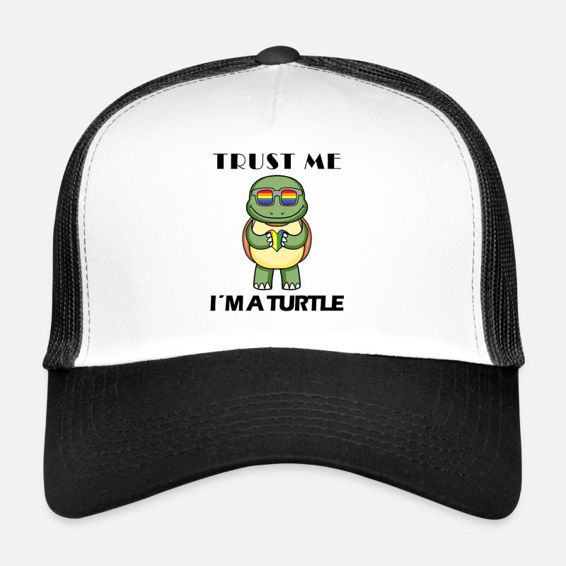 Tortue - Casquette trucker  - blanc/noir