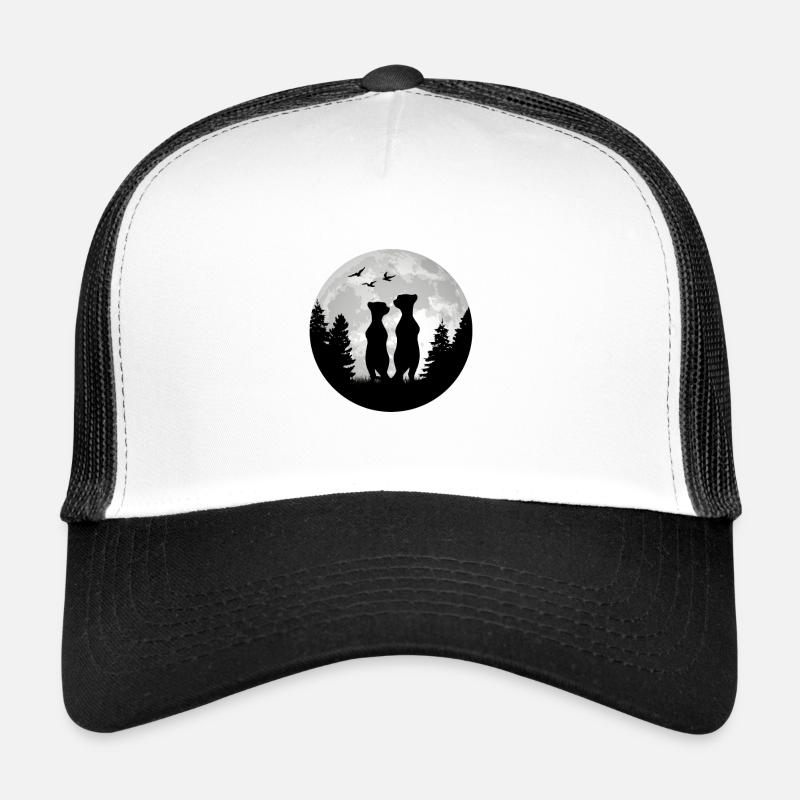 Suricate Lune Suricate - Casquette trucker  - blanc/noir
