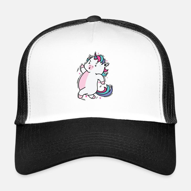Unicorn Running Mythical Creature Sport Trucker Cap
