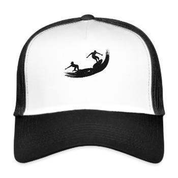 Surfboard Surfing - Water Surfing Surfboard - Trucker Cap - white/black - Front
