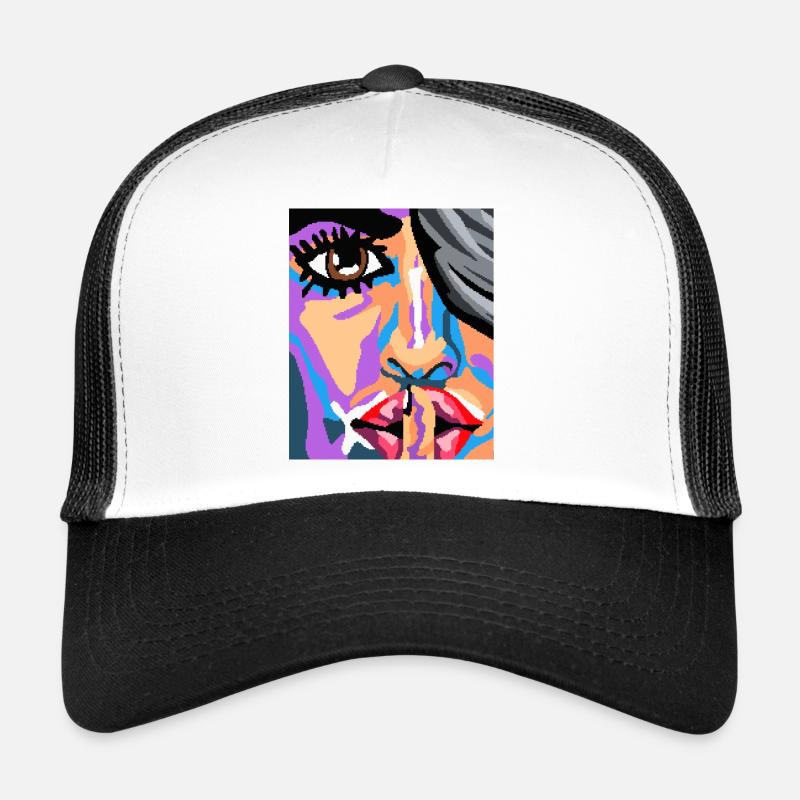 Face in pixel style Trucker Cap