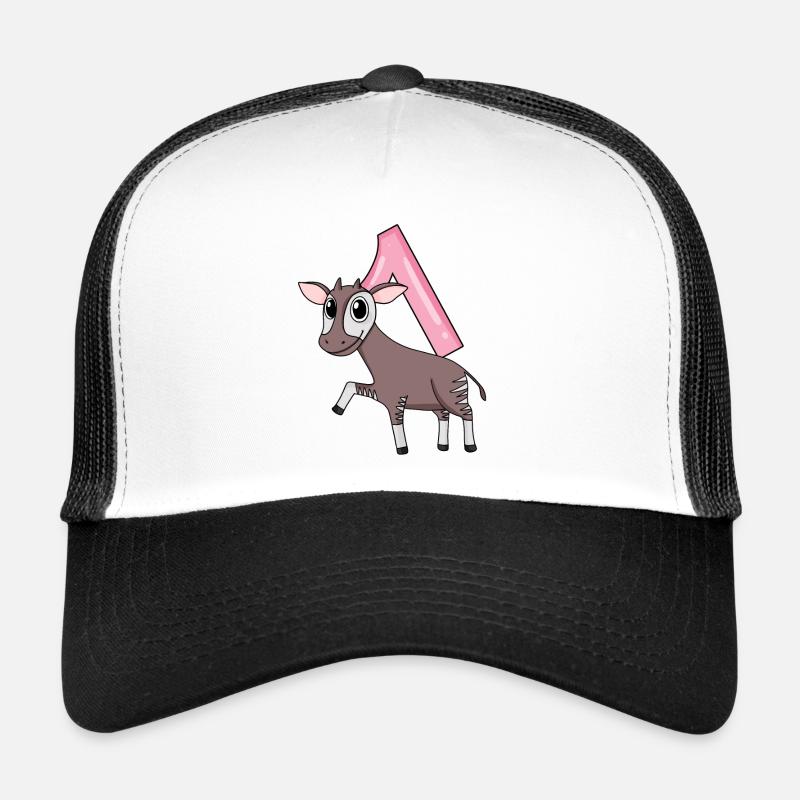 Fille 1 an Okapi 1er cadeau d’anniversaire Casquette trucker 