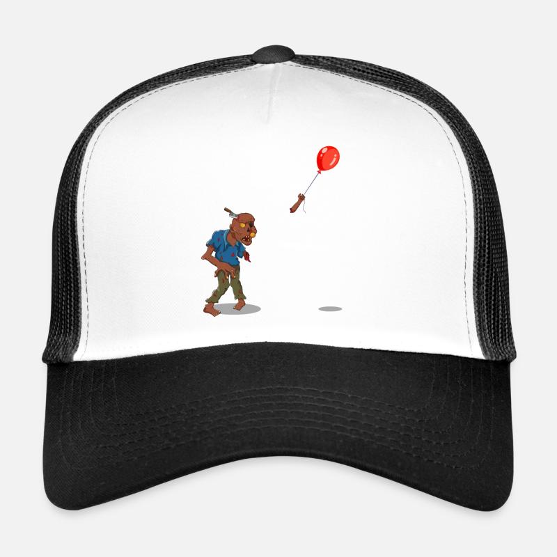 Horror Halloween Zombie - Trucker Cap - Weiß/Schwarz