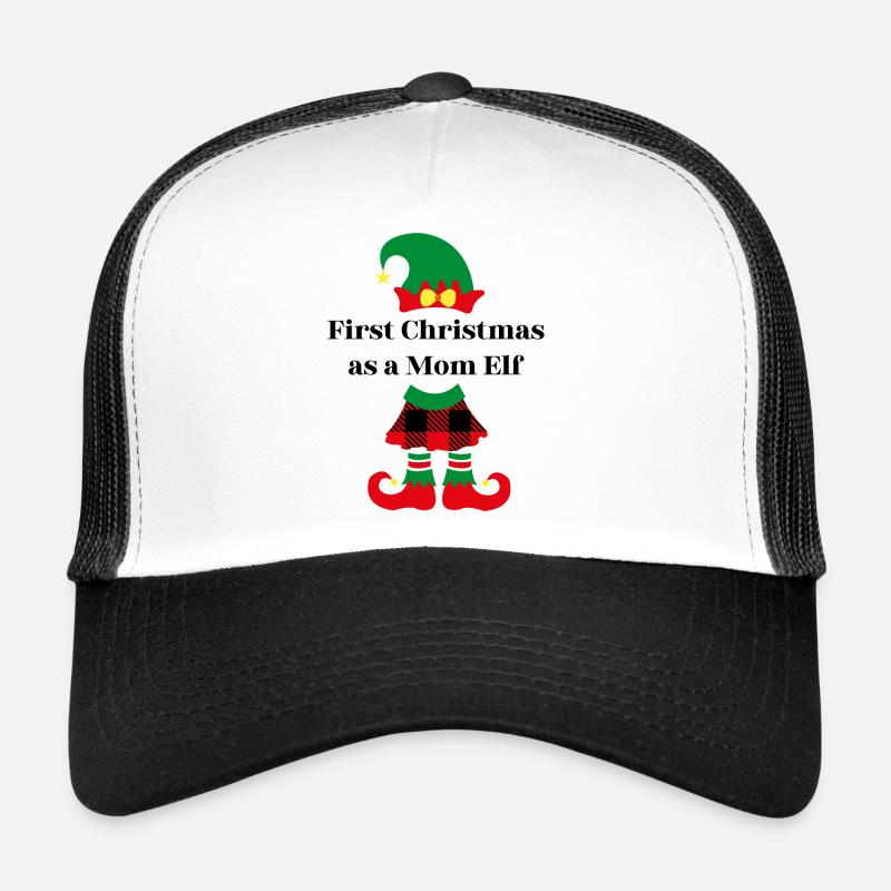 First Christmas as a Mom Elf Trucker Cap