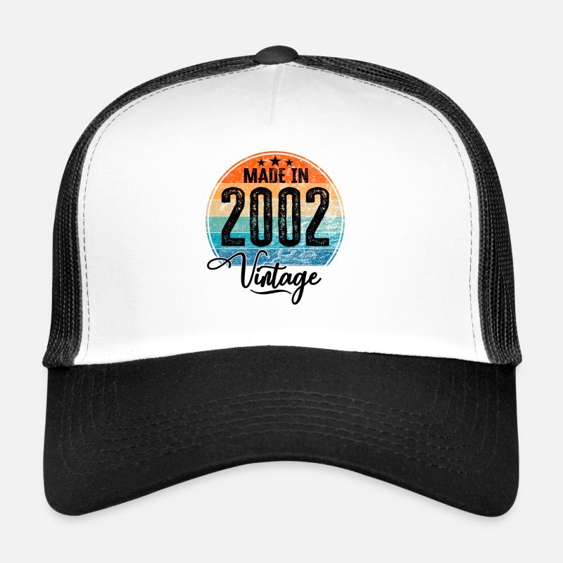Vintage Fabriqué en 2002 Année de naissance 2002 Anniversaire Casquette trucker 