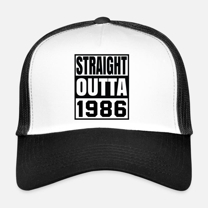 Straight Outta 1986 - Trucker Cap - white/black
