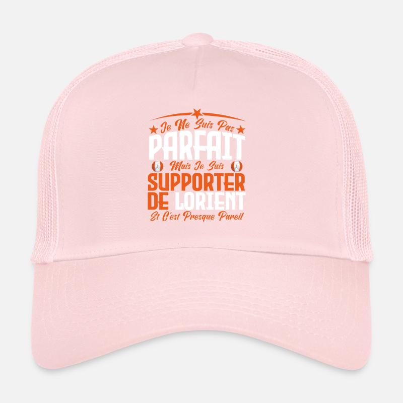 je ne suis pas parfait, supporteur de Lorient. Casquette trucker 